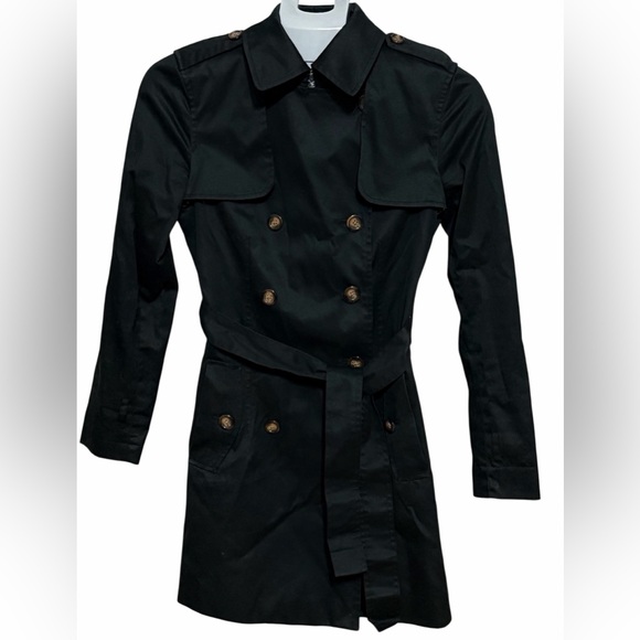 Banana Republic Jackets & Blazers - Banana Republic Black Double-Breasted Trench Coat – XS